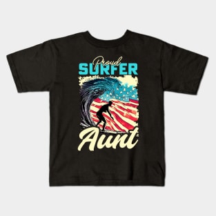 Proud Surfer Aunt Kids T-Shirt